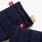 Hedley & Bennett Blueberry Blue Oven Mitts on plain background at Addison West.