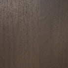 Close up of Heera Dark Brown Diamond Motif with Shelf Accent Cabinet on a white background