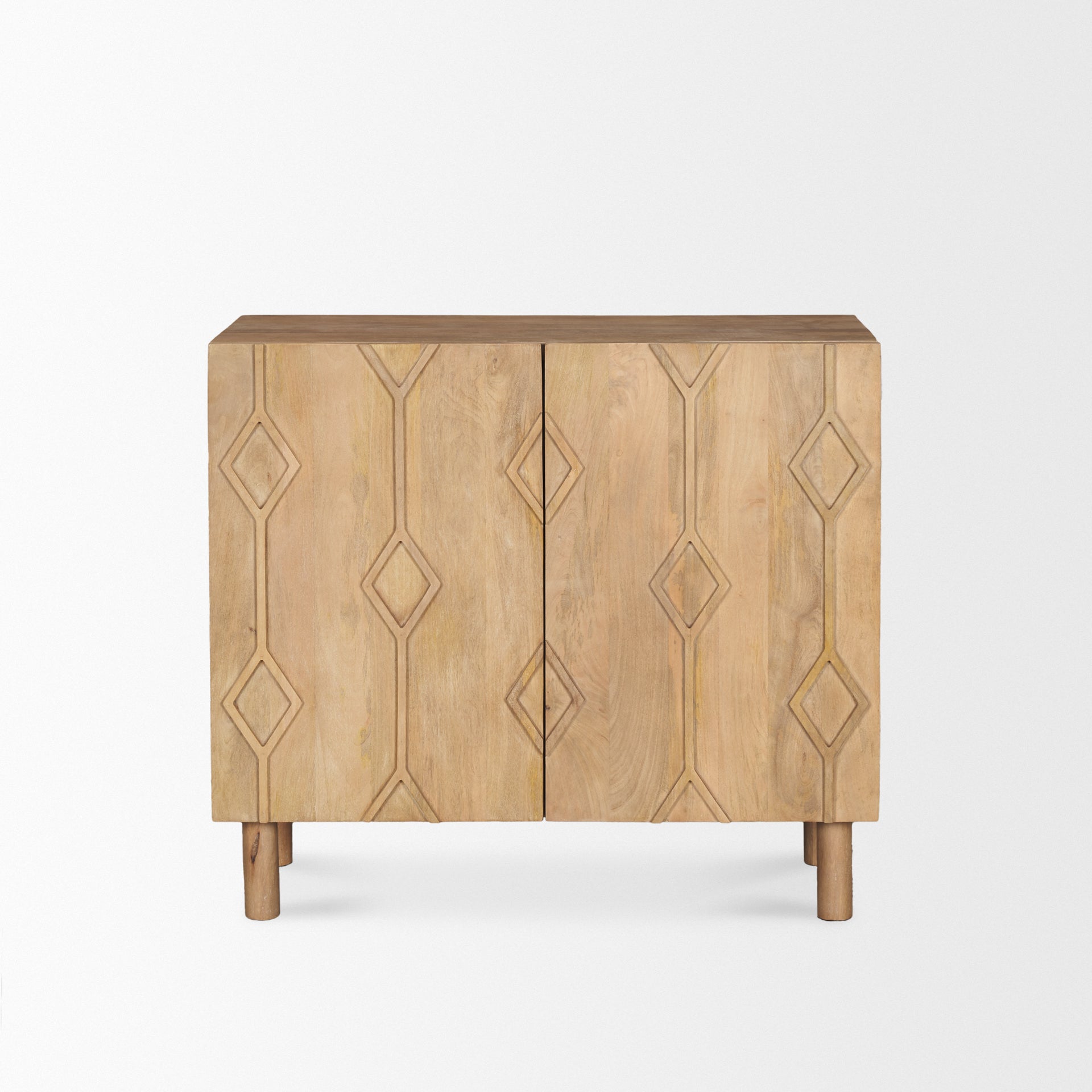 Heera Light Brown 36" cabinet with Diamond overlay pattern on a white background