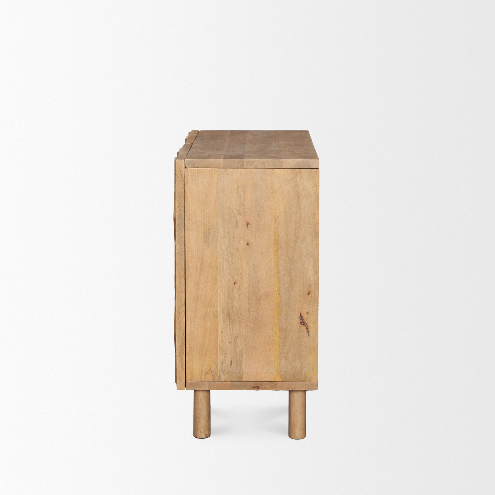 Heera Light Brown Diamond Motif with Shelf Accent Cabinet on a white background