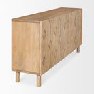 Heera Light Brown Diamond with Shelf Motif Sideboard on a white background