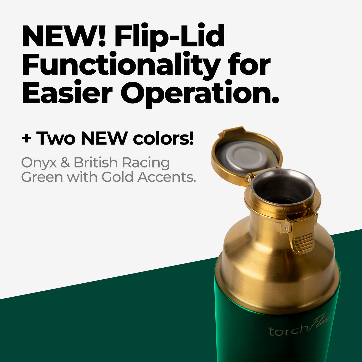 High Camp 9 oz. Torch Flask in Onyx features graphic