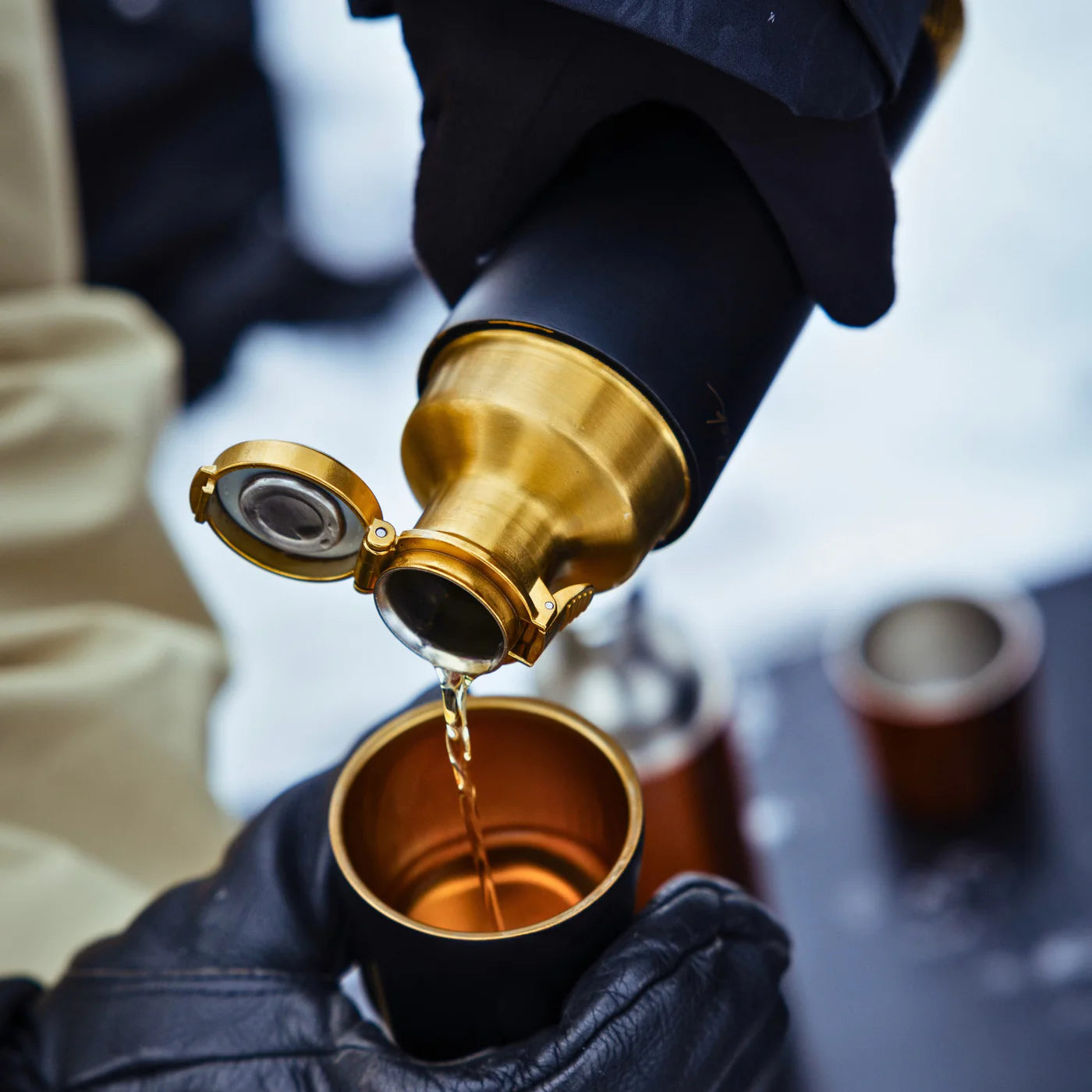 High Camp 9 oz. Torch Flask in Onyx  at Addison West