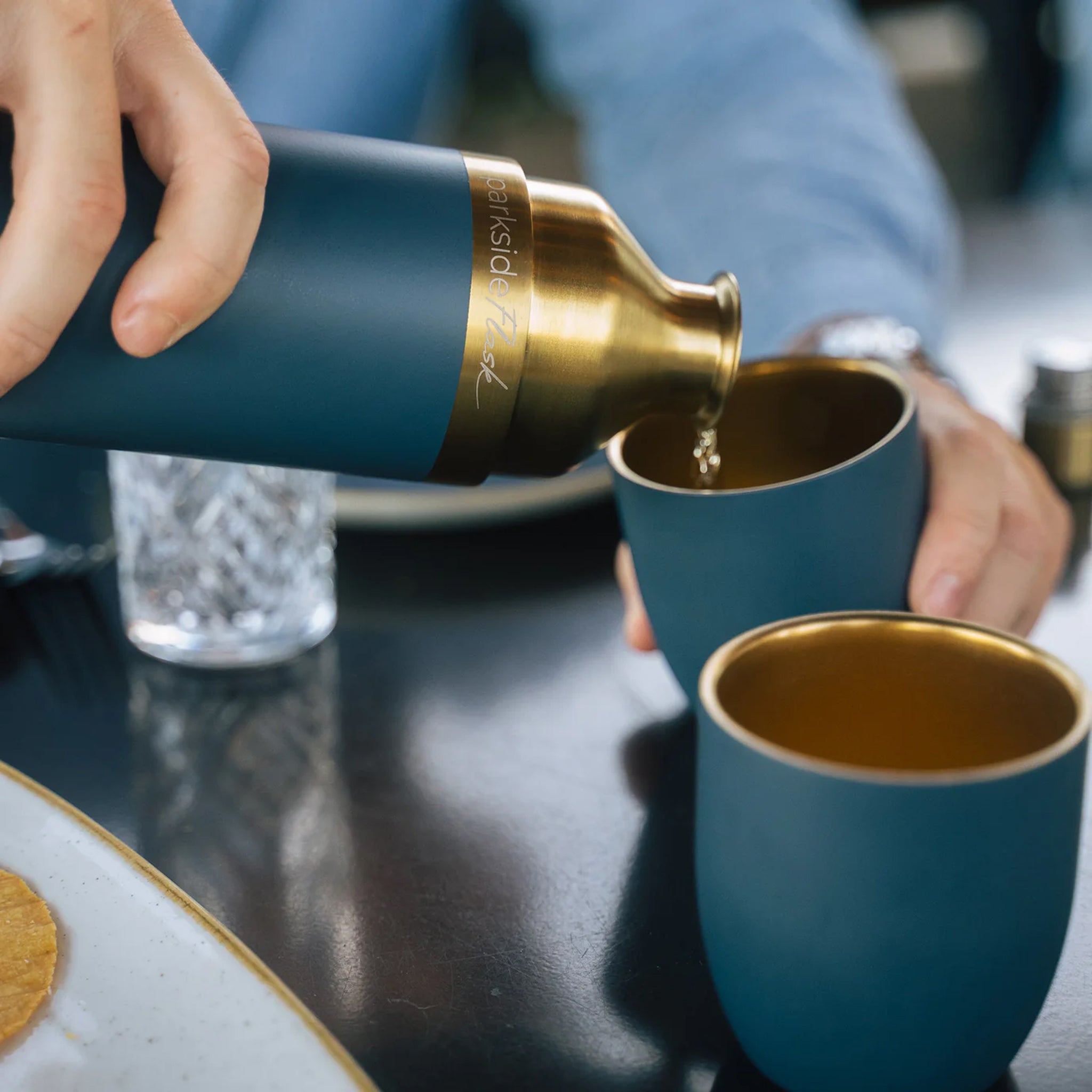 High Camp Parkside Flask Sundown Edition in Amalfi Blue – Addison West
