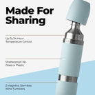 High Camp Parkside Flask in Slate features graphic