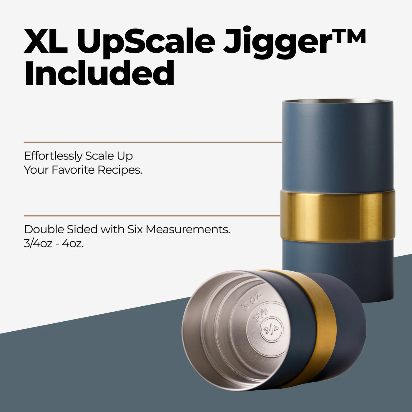 High Camp Highball Shaker in Gunmetal features graphic