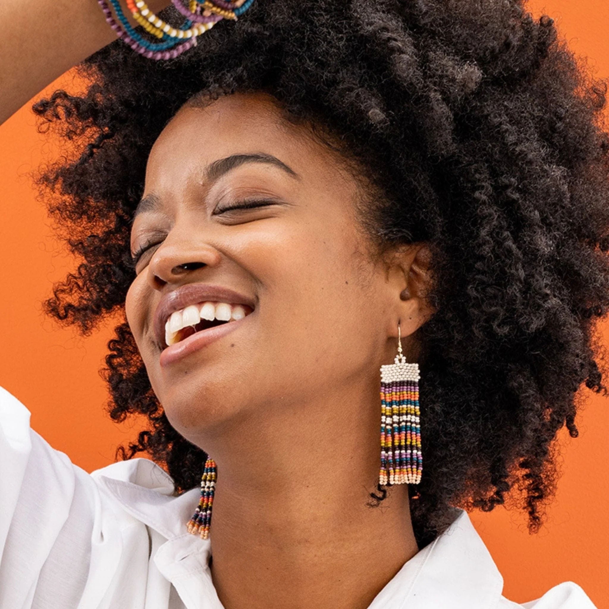 Ink and Alloy Adaline Earrings in Citron + Coral - Addison West 