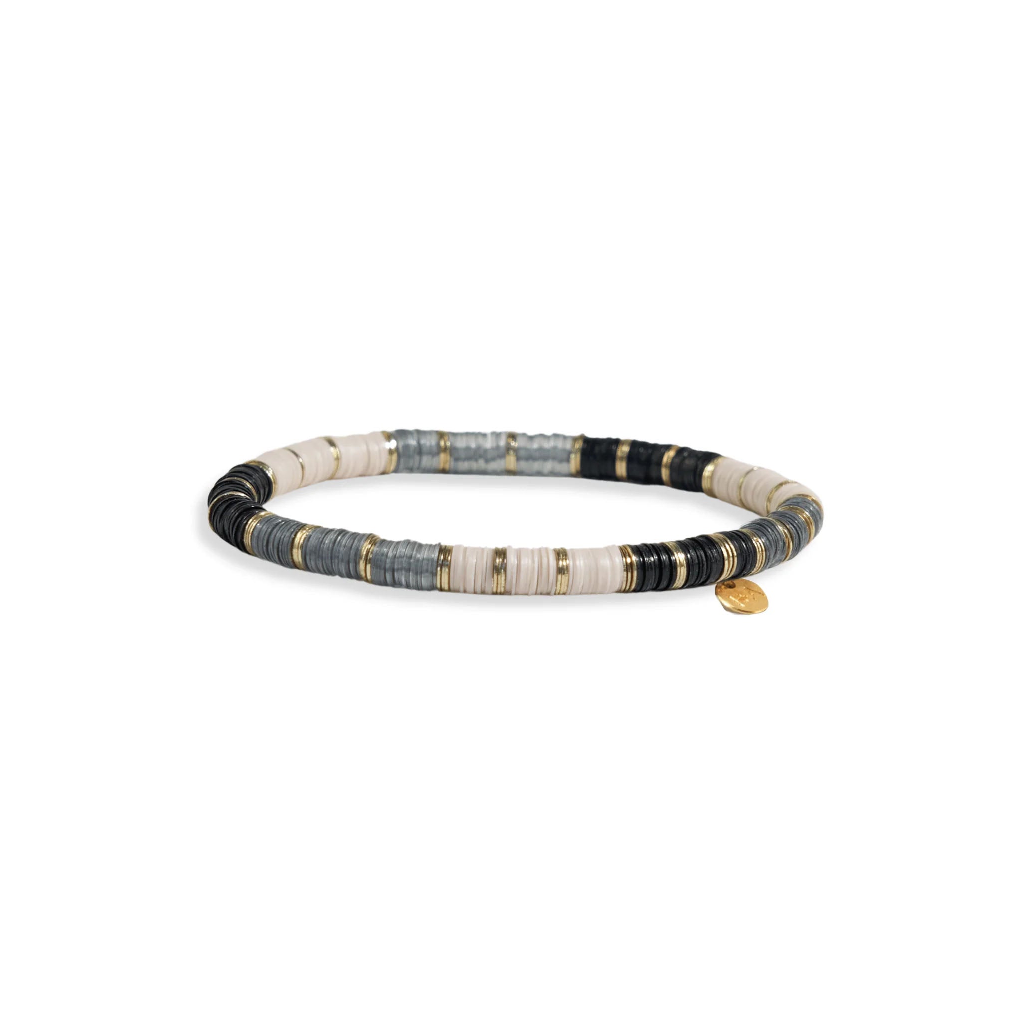 Ink and Alloy Grace Stretch Bracelet in Black + White - Addison West 