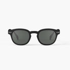Izipizi #C Black Sunglasses on a white background at Addison West