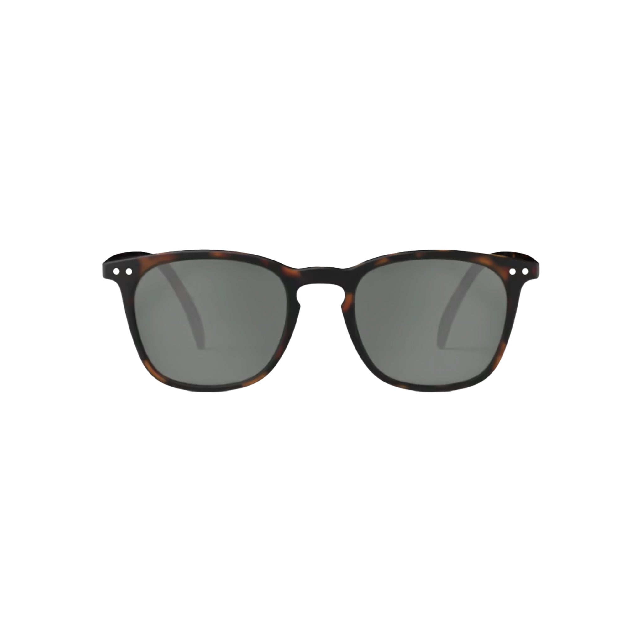 Izipizi #E Tortoise Sunglasses on a white background at Addison West