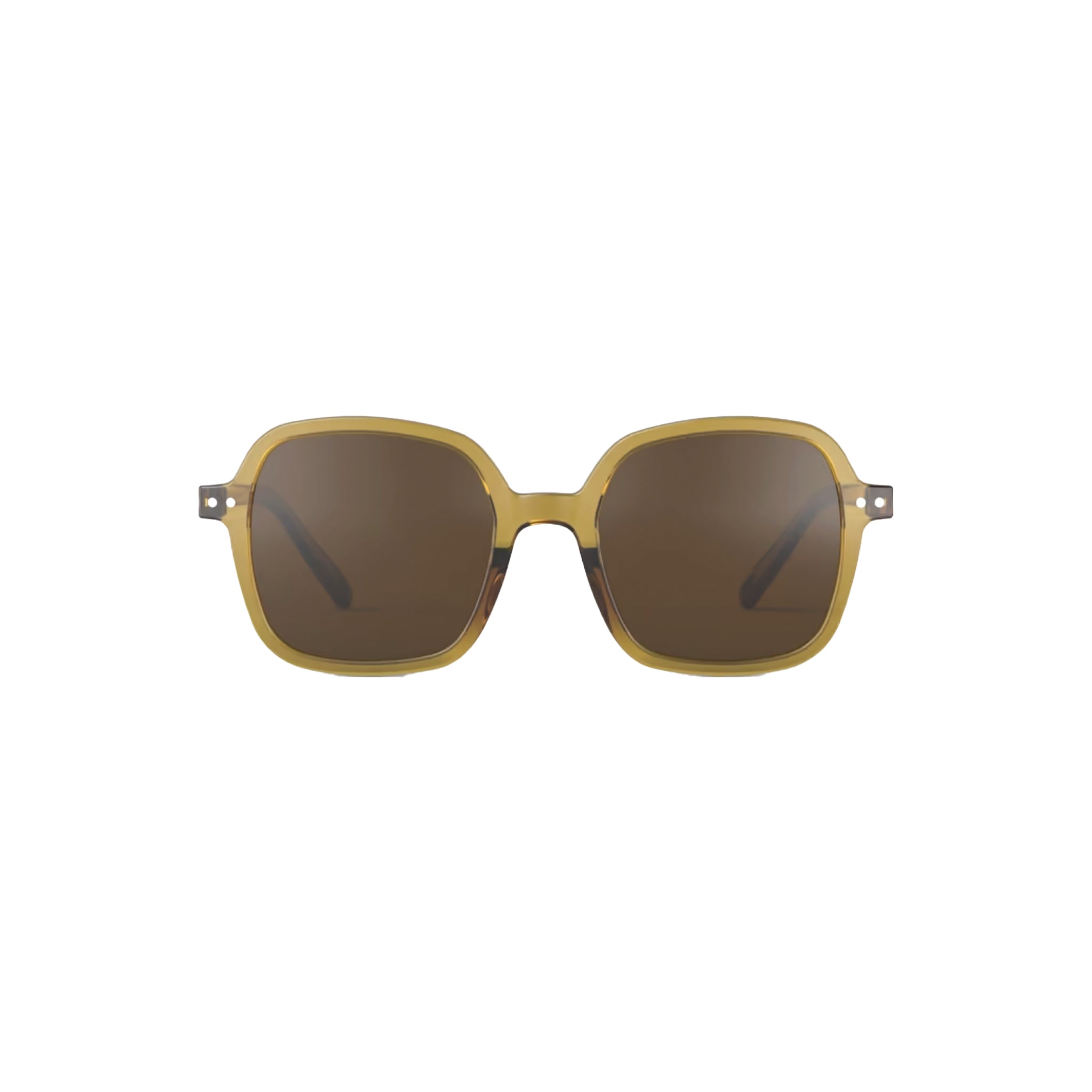Izipizi #Office Golden Greensunglasses on a white background at Addison West