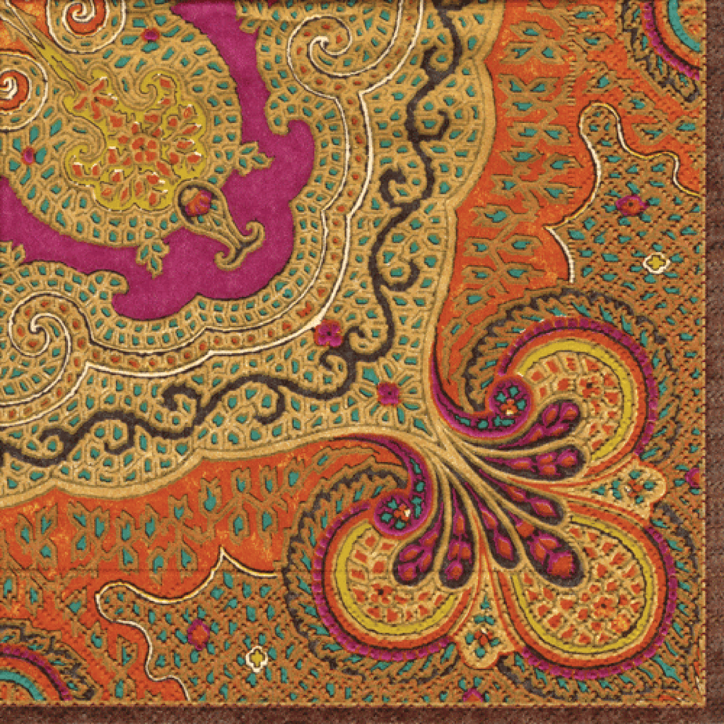 Caspari Jaipur-Spice Paper Napkin on a white background