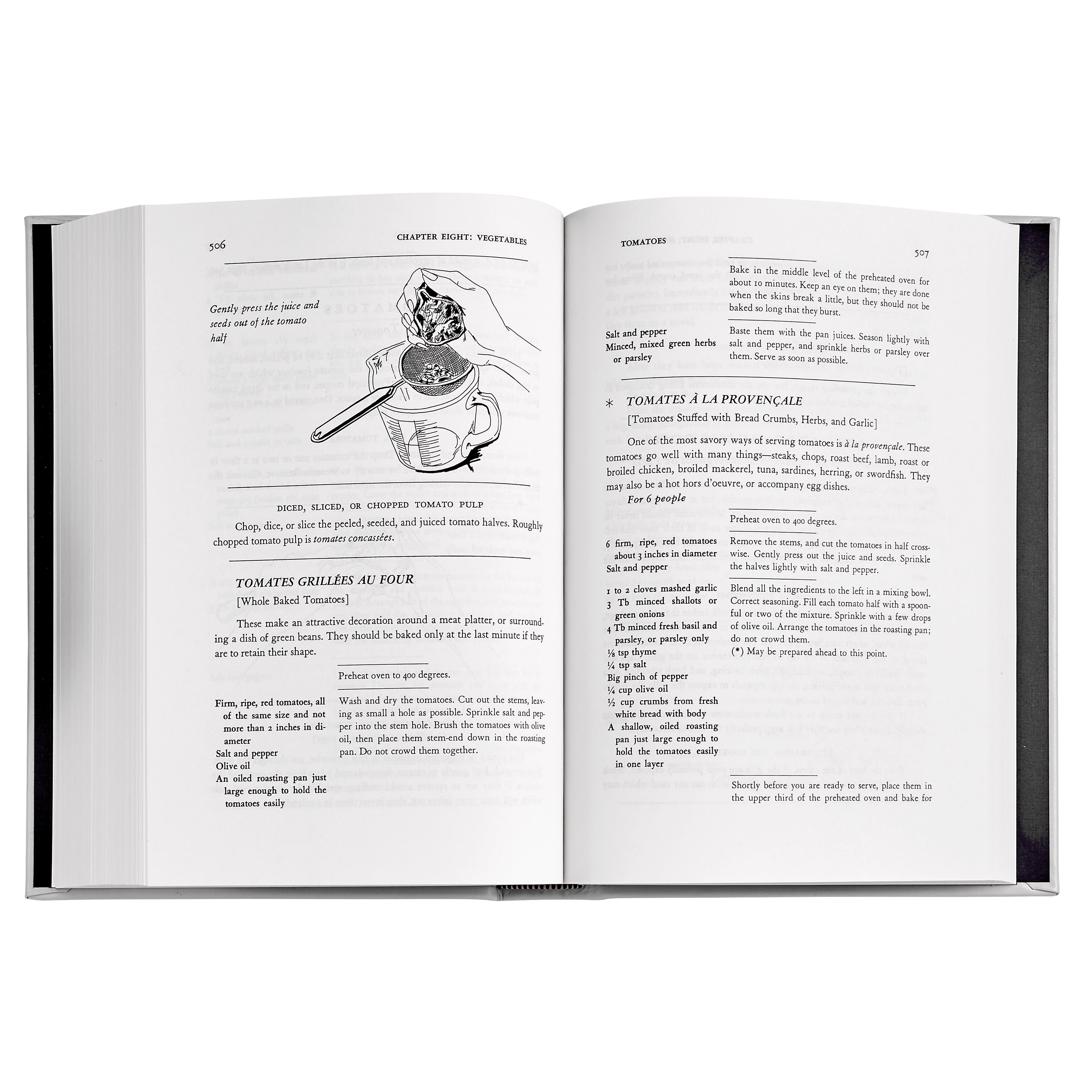 Julia Child's Mastering the Art of French Cooking Leather Bound Edition on white background at Addison West.