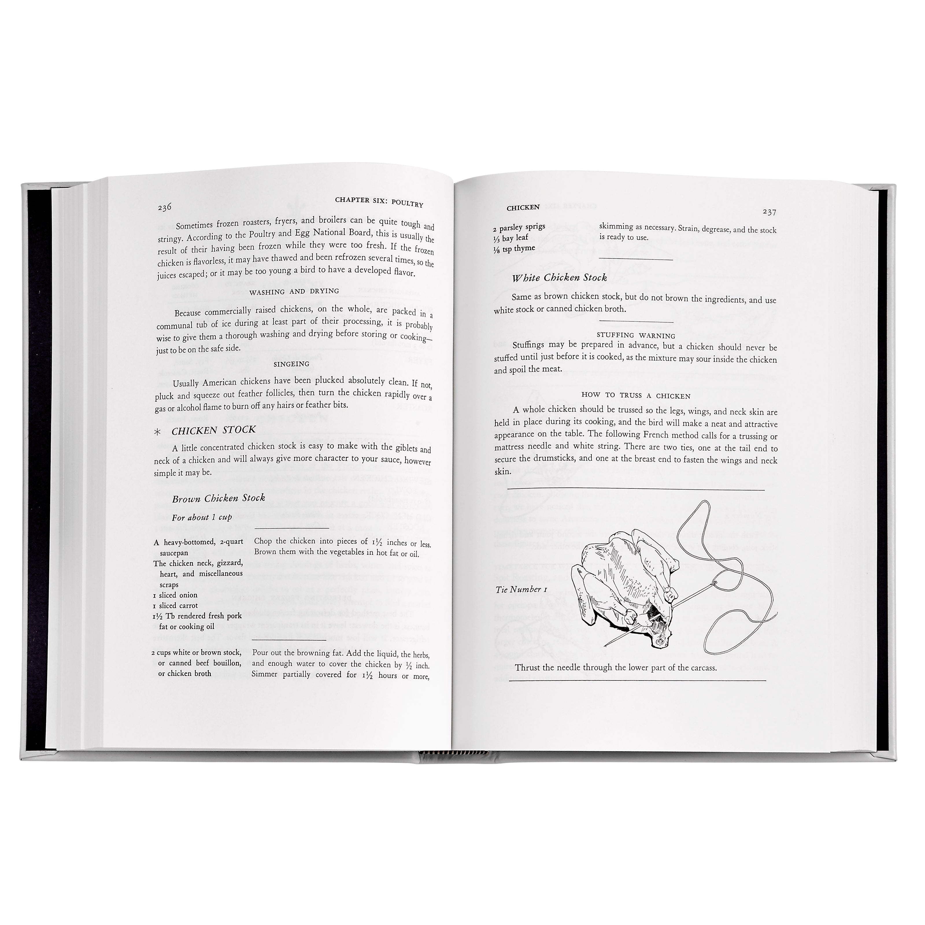 Julia Child's Mastering the Art of French Cooking Leather Bound Edition on white background at Addison West.