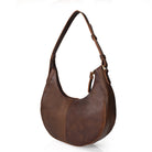 Stella Shoulder Bag in Dark Brown on a white background at Addison West