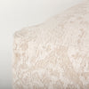 Khloe Large Cream square  jacquard cotton woven chenille Pouf