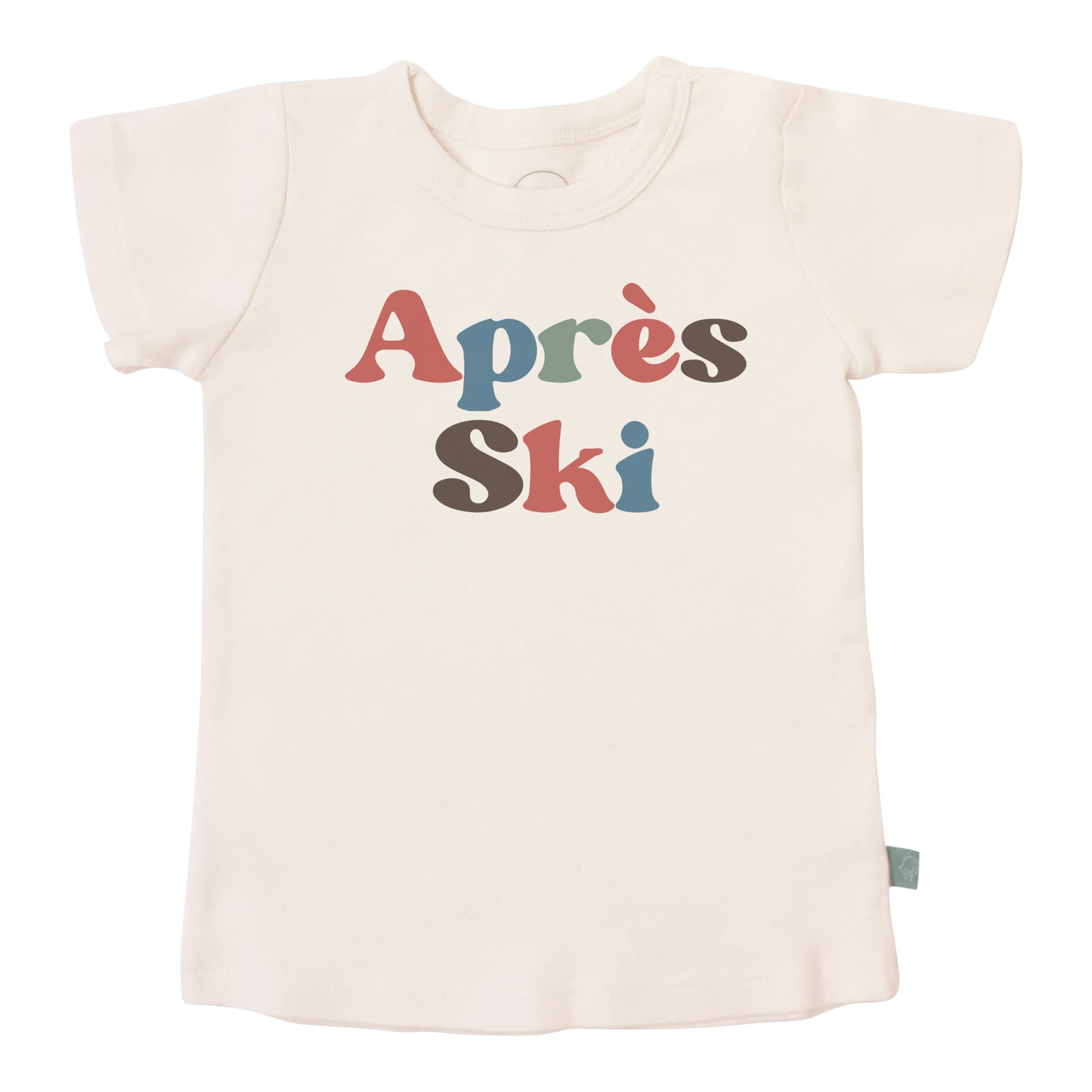 Kid Toddler Graphic Tee in Apres Ski on a white background at Addison West