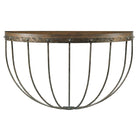 Stable Console demilune wall mounted console table on a white background at Addison West