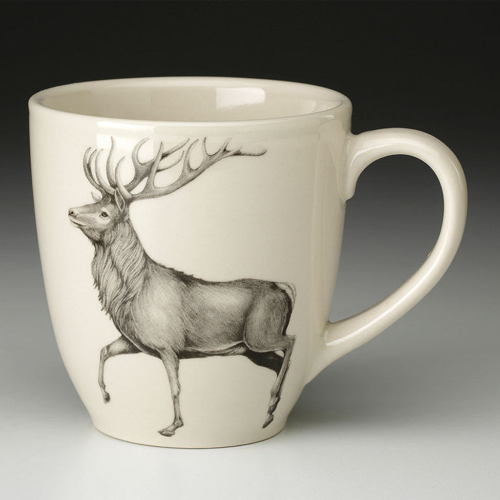 Laura Zindel Red Buck Mug on a grey background