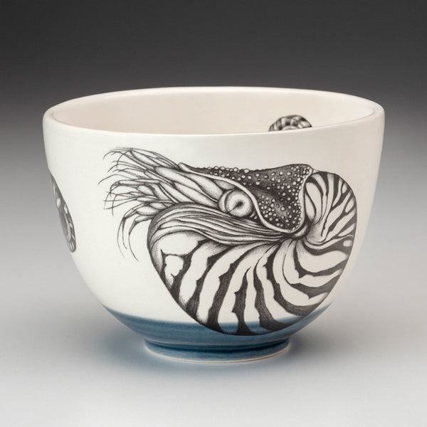 Laura Zindel Small Nautilus Bowl on a grey background