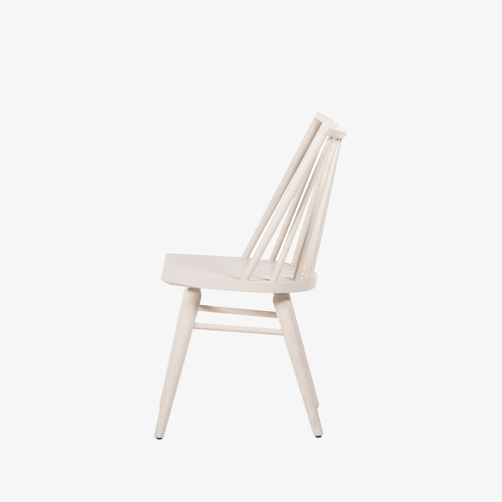 Four Hands Lewis Windsor Chair in Off White on a white background