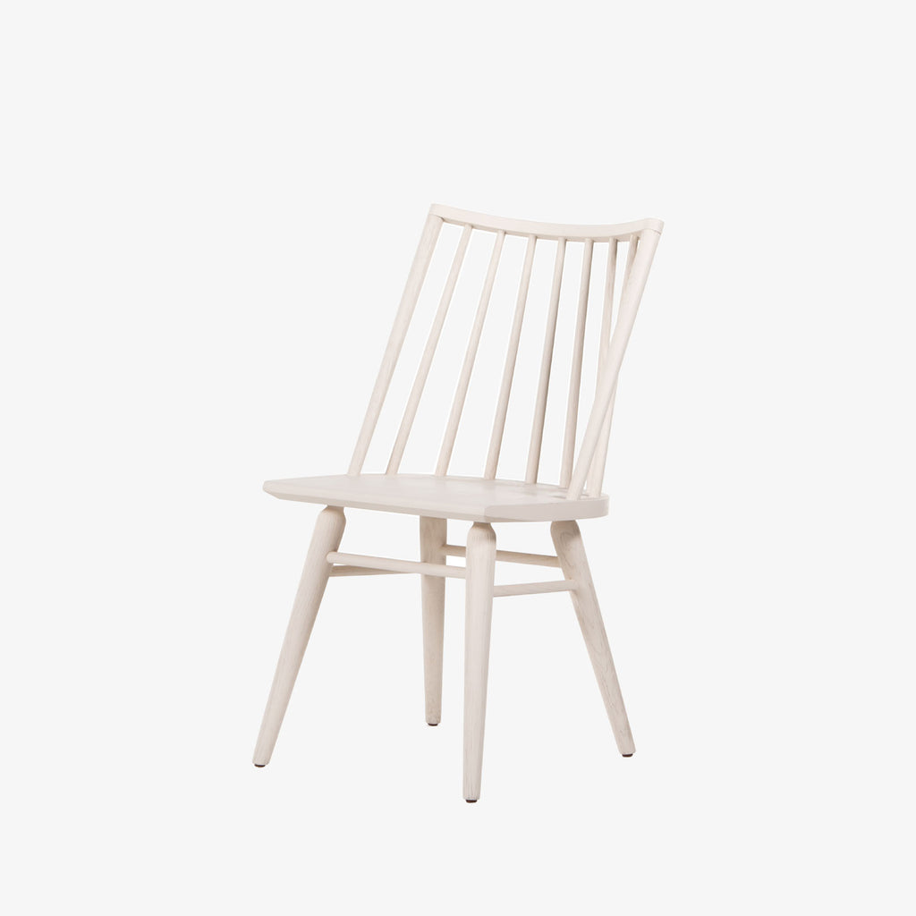 Four Hands Lewis Windsor Chair in Off White on a white background