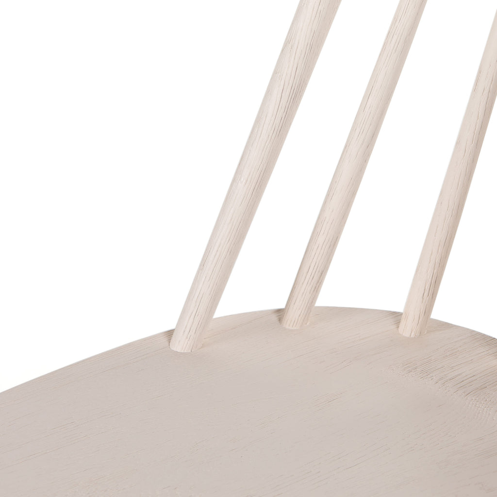 Four Hands Lewis Windsor Chair in Off White on a white background