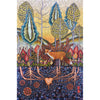 Liberty puzzle with colorful trees and earth and a fox in the middle