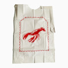 Classic plastic Lobster Bibs Pack of 6 on a white background