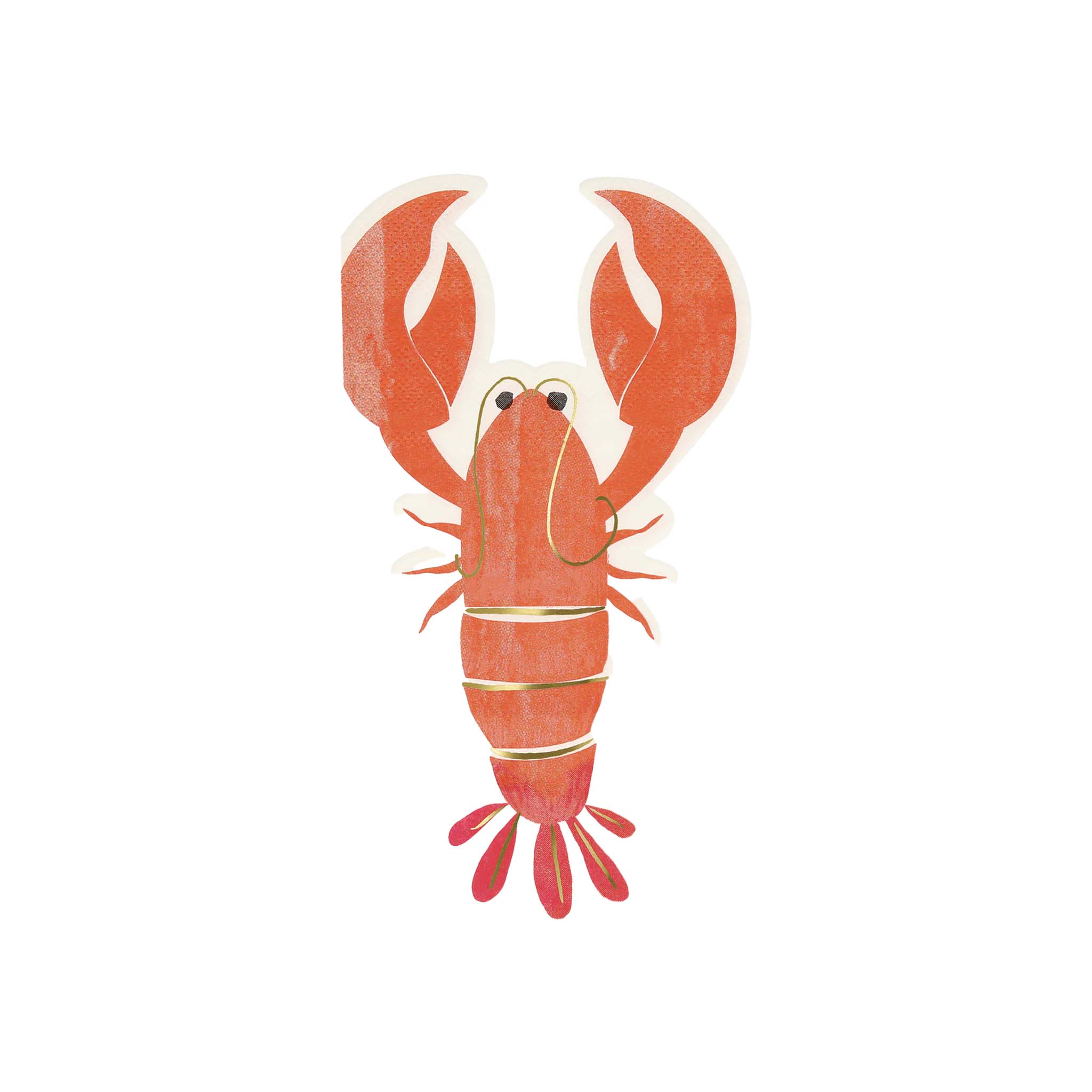Meri Meri Lobster Napkins on a white background