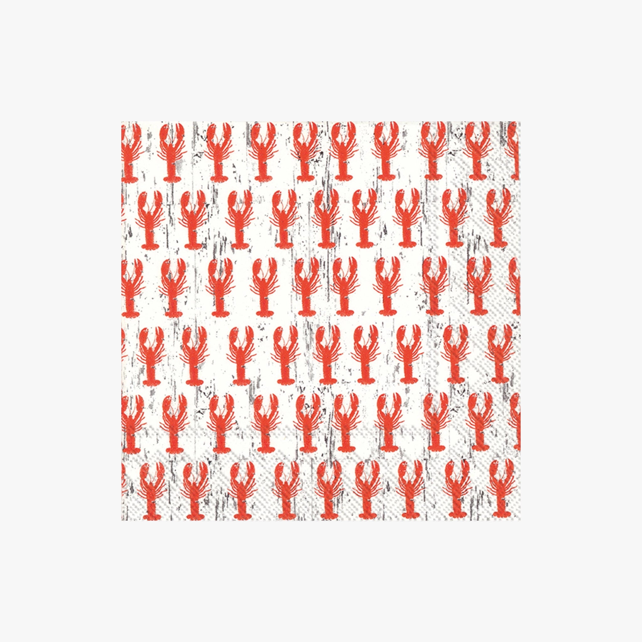 Lobsters Cocktail Napkin on a white background