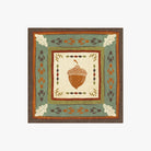Cocktail napkin with acorn design on a white background