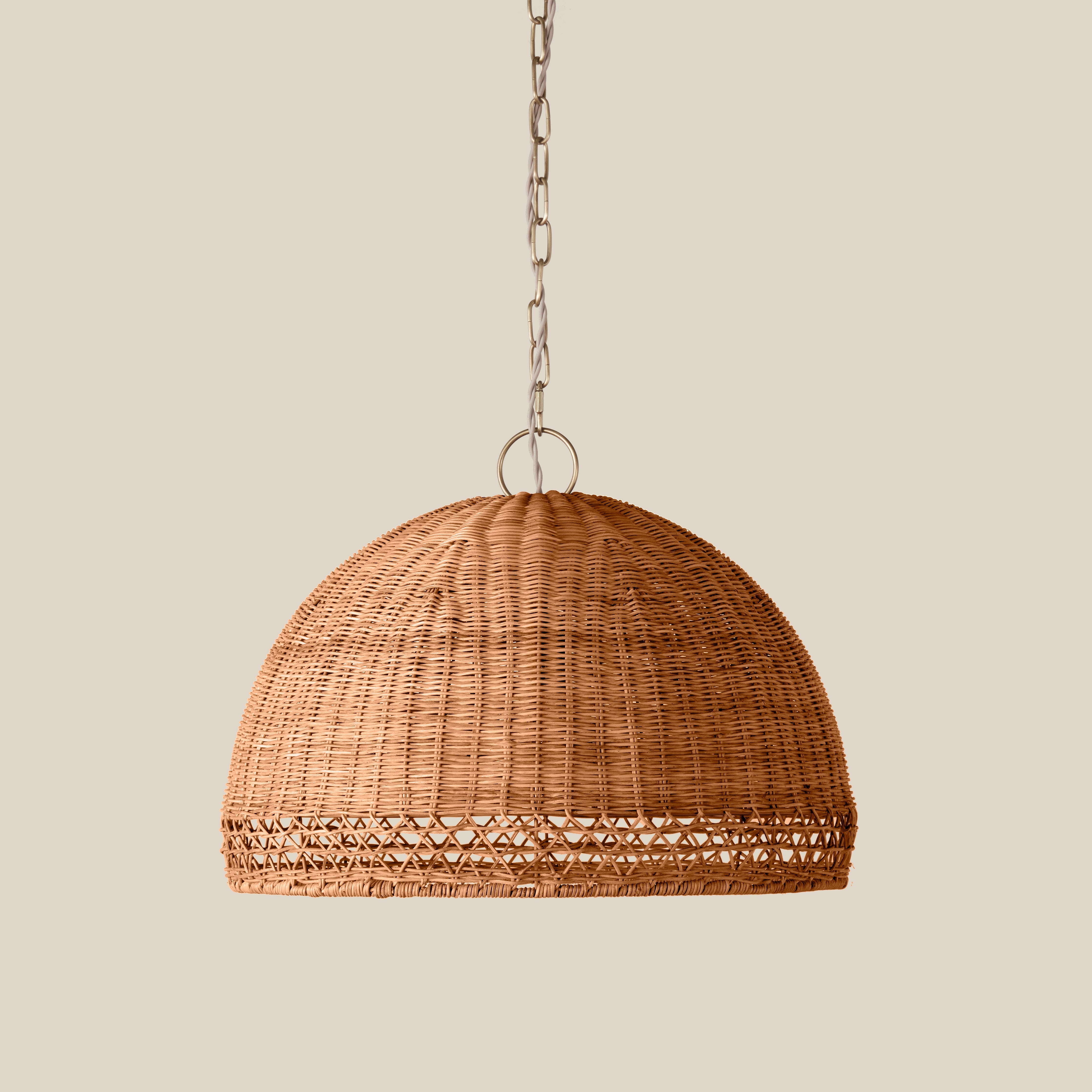 Woven Augusta Pendant on a beige background at Addison West