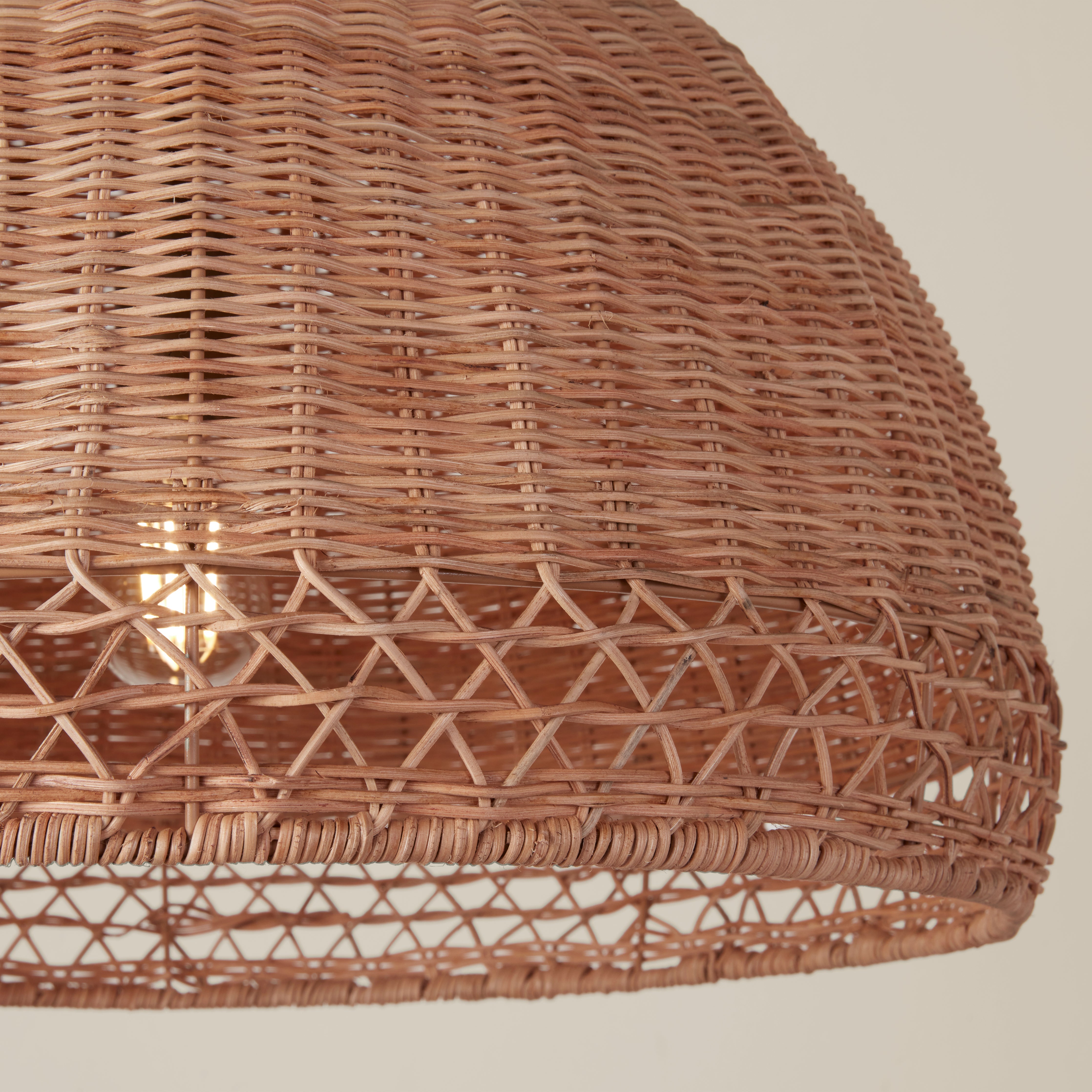 Woven Augusta Pendant on a beige background at Addison West