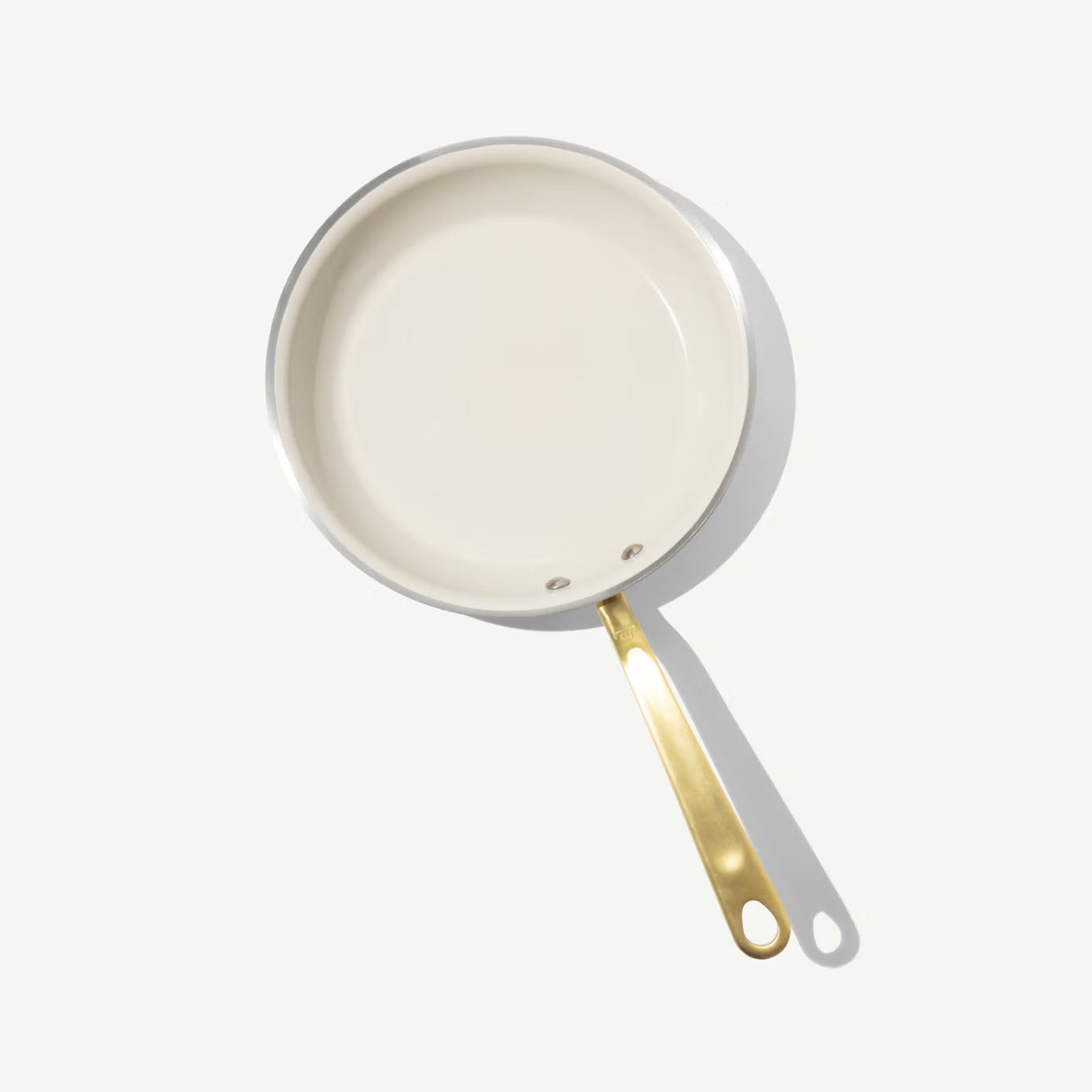 Made In CeramiClad™ 10” Non-stick Fry Pan in Antique Brass on a white background at Addison West