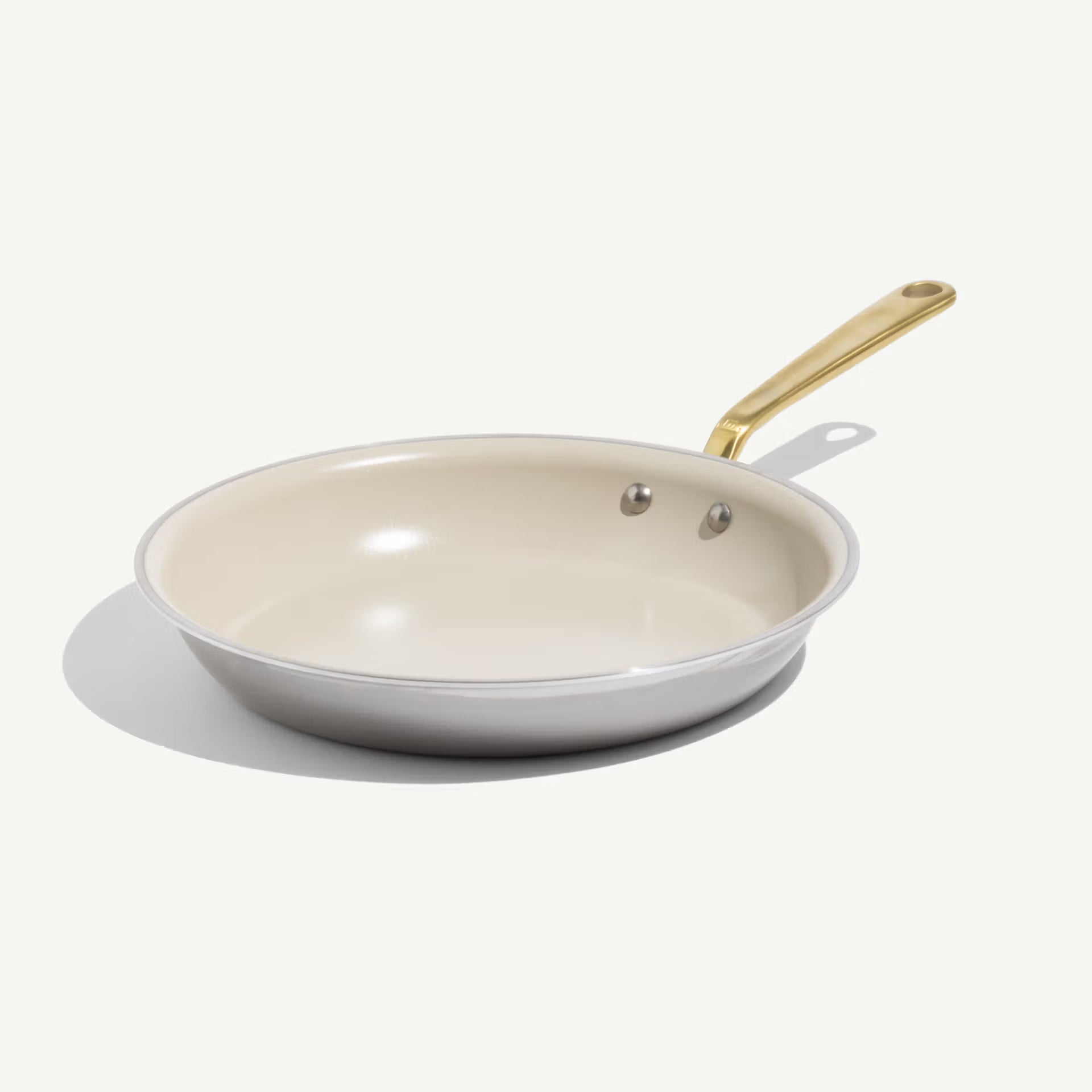 Made In CeramiClad™ 12” Non-stick Fry Pan in Antique Brass on a white background at Addison West