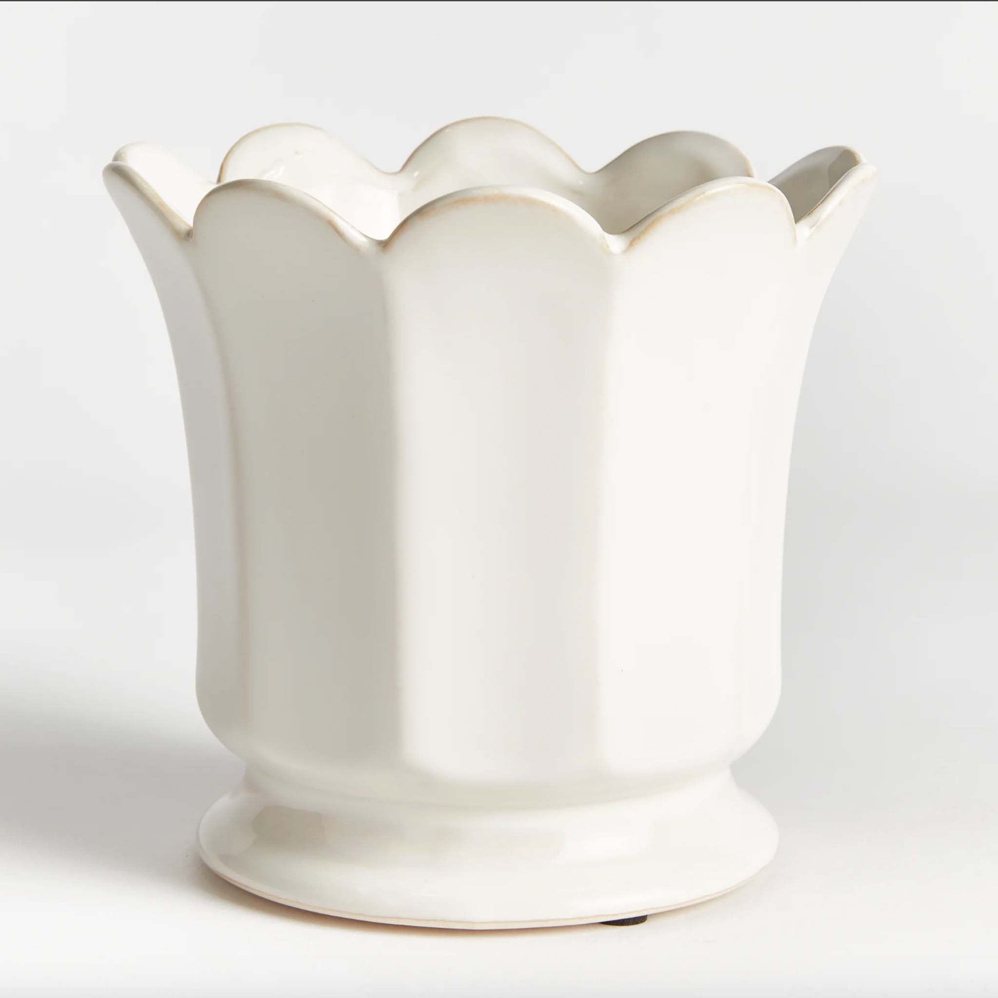 Small Maline Footed Pot on a white background at Addison West