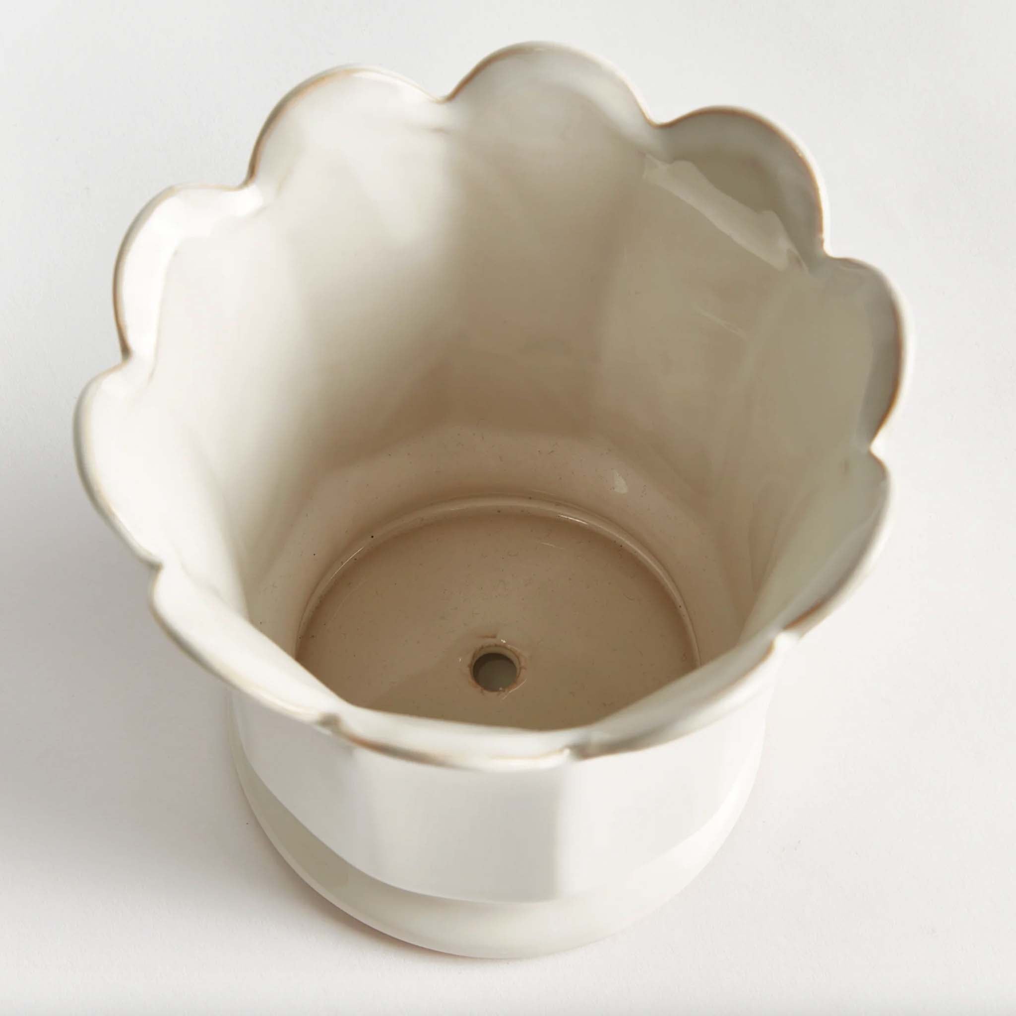 Small Maline Footed Pot on a white background at Addison West