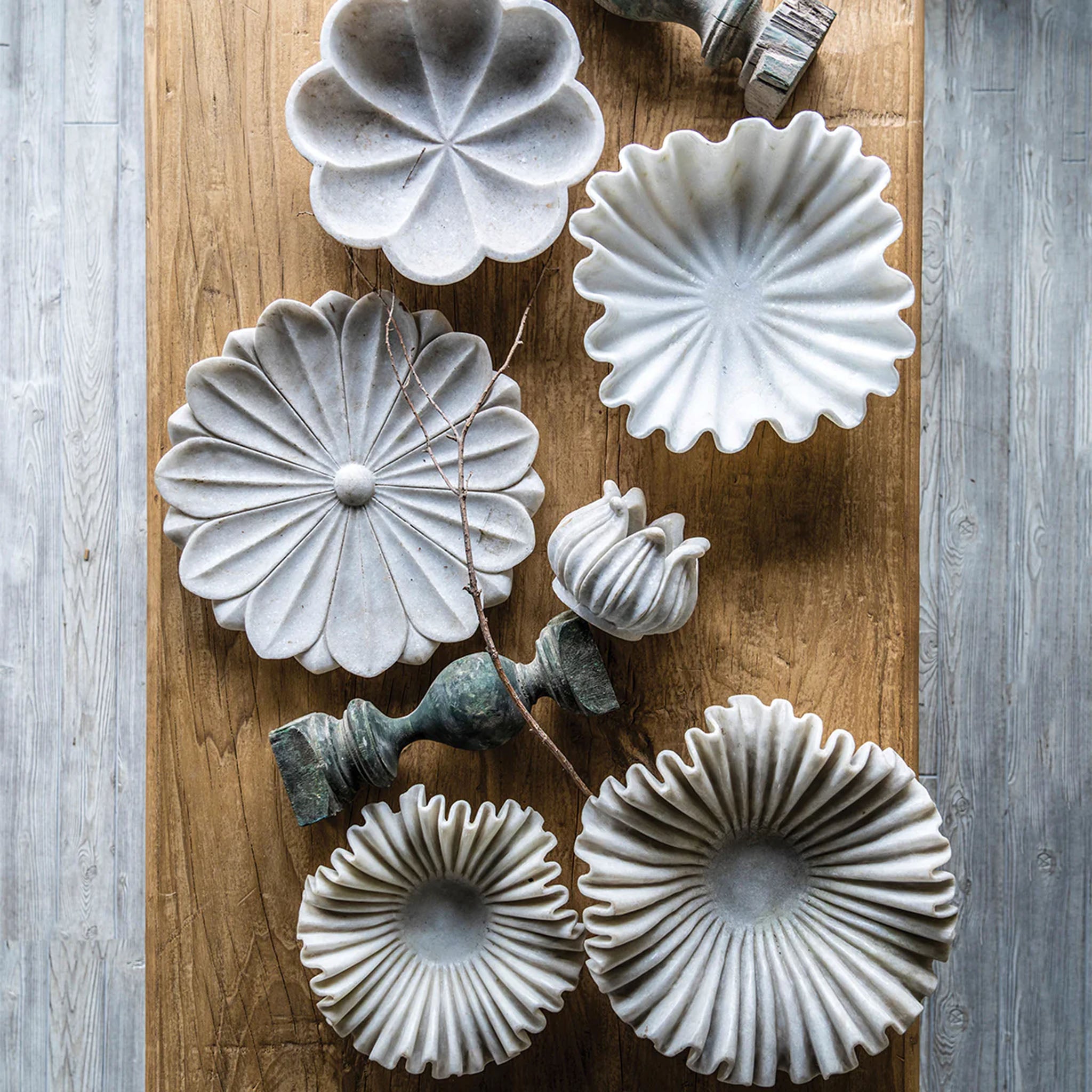 White Marble Lotus Dish White Marble Lotus Dish