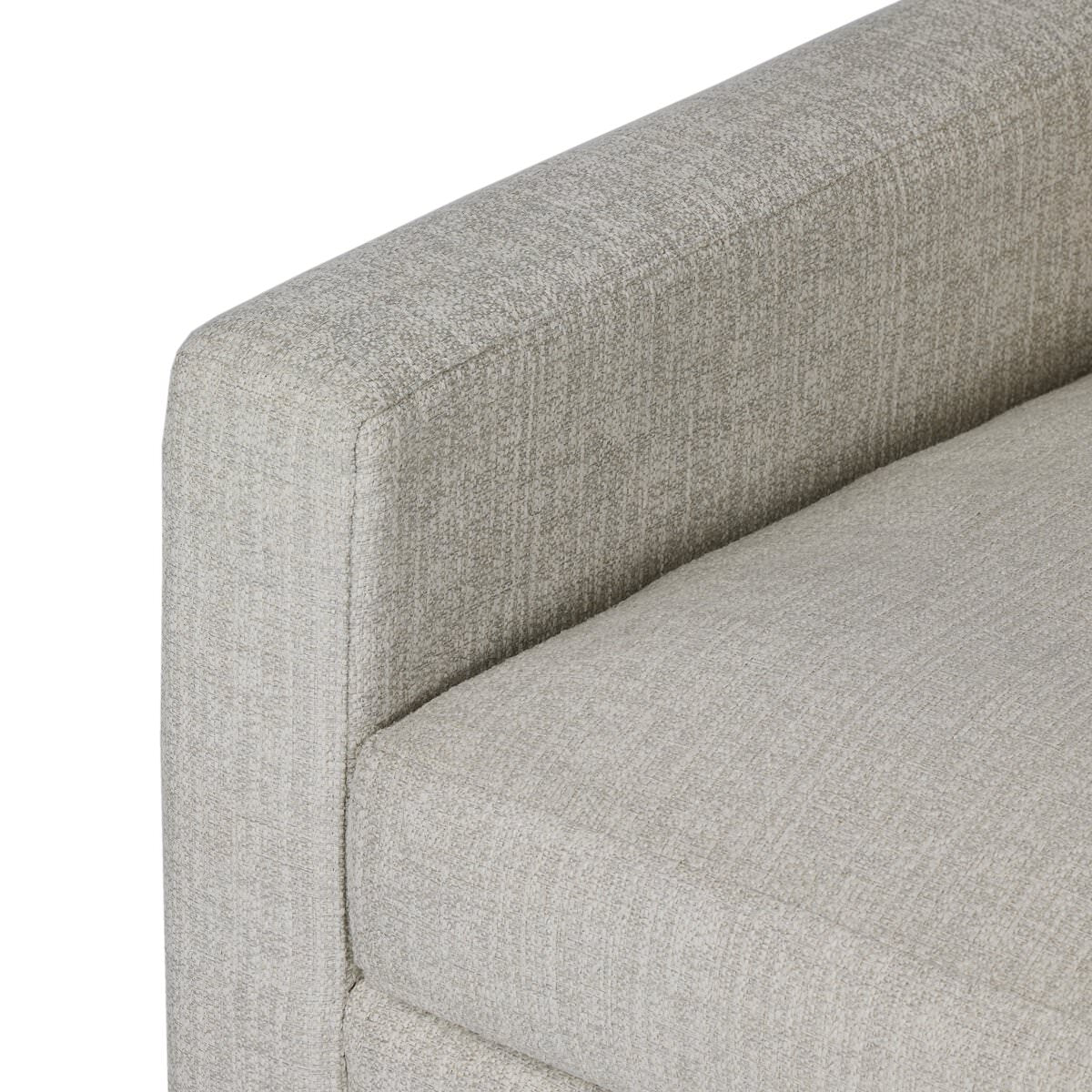 Close up of Marquez Sleeper Chair in Alameda Snow on a white background
