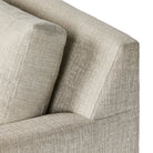 Close up of Marquez Sleeper Chair in Alameda Snow on a white background