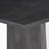 Close up of Maxine Hexagonal Dark Wood Foyer Table on a white background