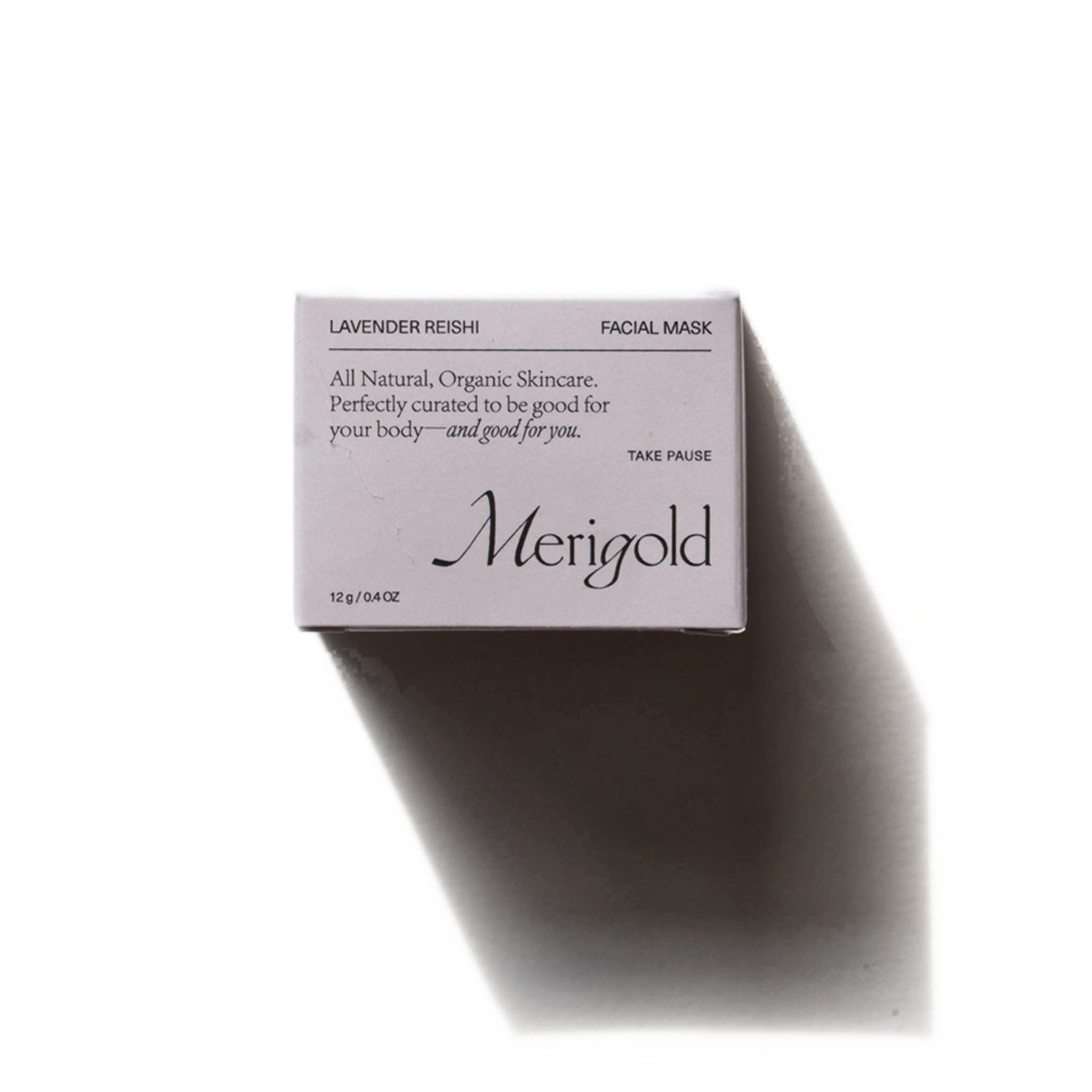 Merigold Lavender Reishi Facial Mask box on a white background