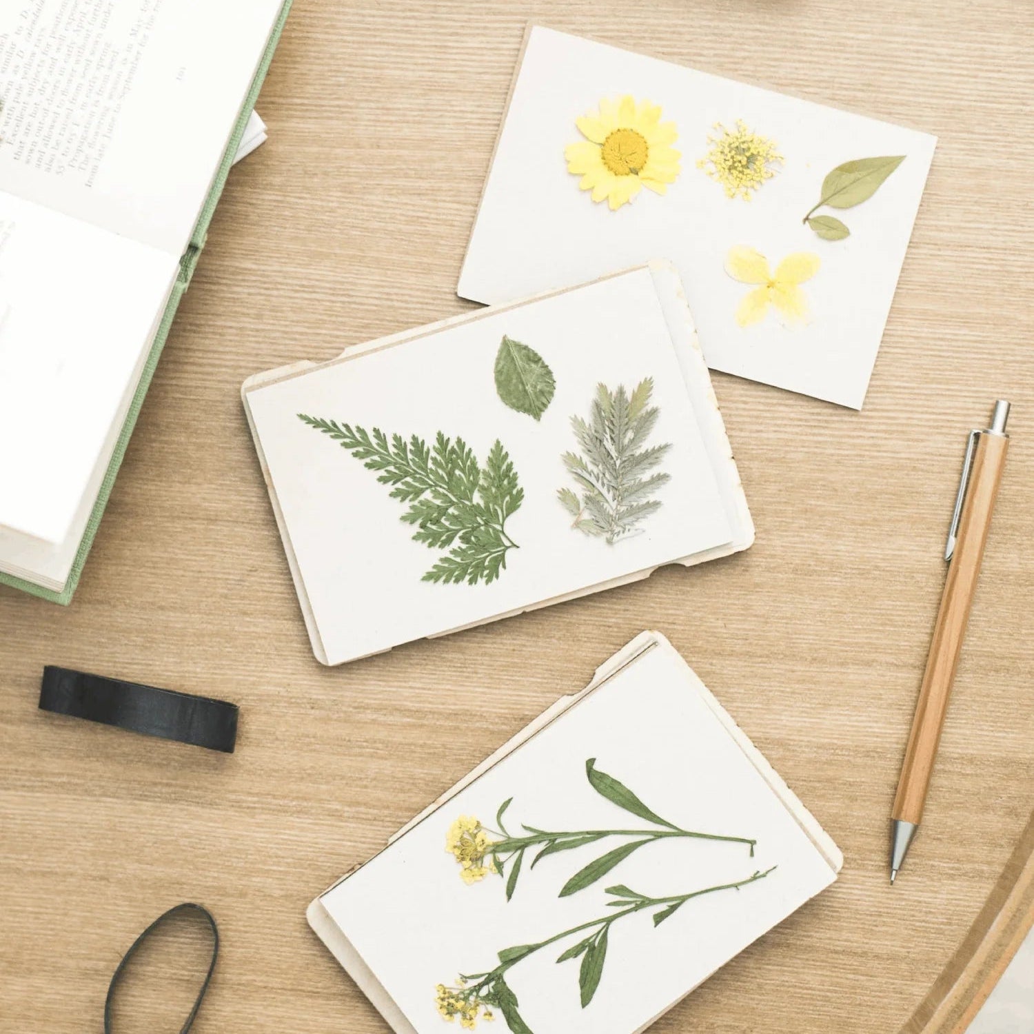 Pocket Flower Press Smock on a table at Addison West