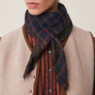 Moismont Scarf Corneille N°852 in Midnight on a model at Addison West