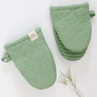 KAF quilted mini pot mit in mint green on a white background