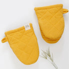 KAF quilted mini pot mit in yellow on a white background
