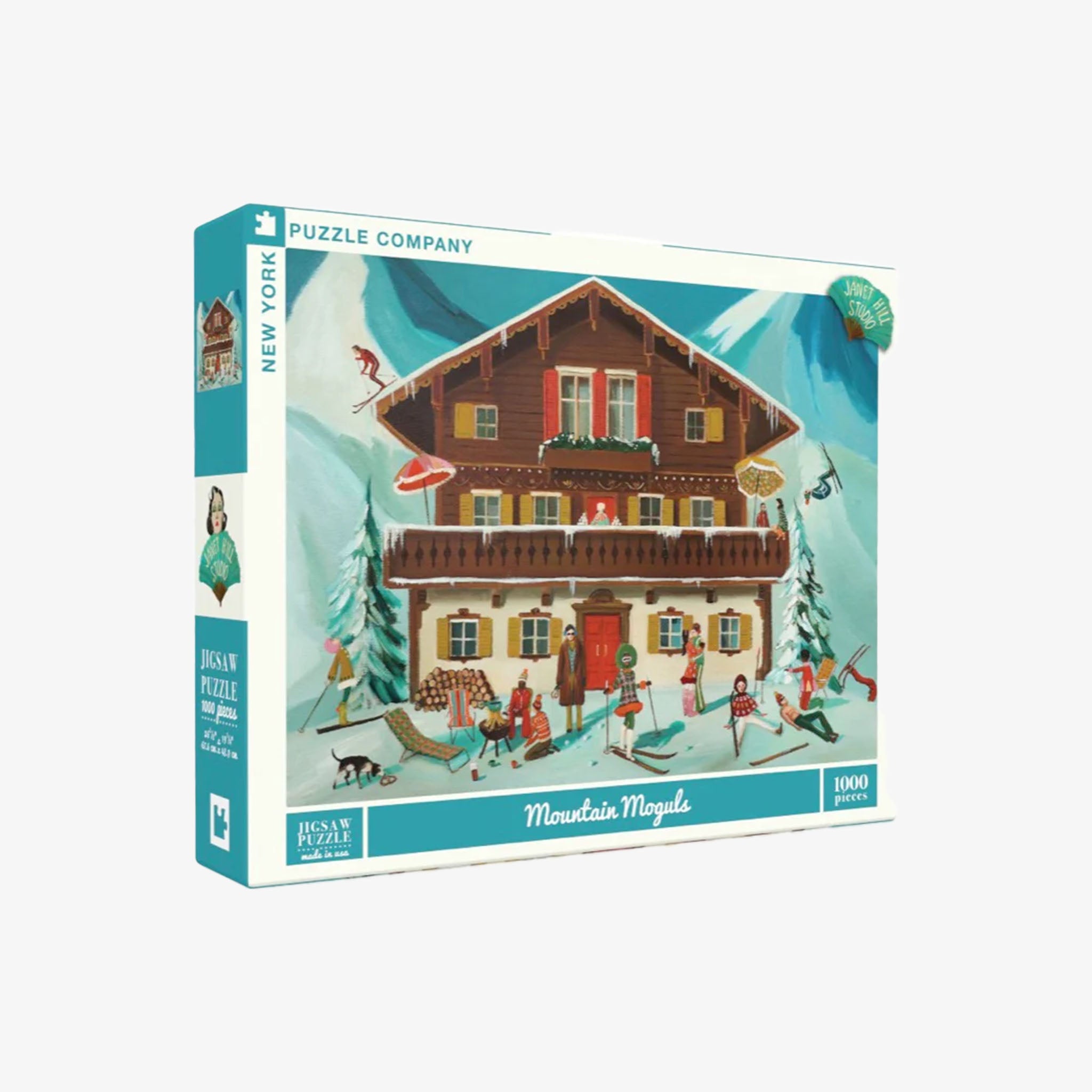 New York Puzzle Company 
Mountain Moguls 1000 Piece Puzzle on a white background