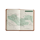 National Parks Green Leather Pocket Atlas on white background at Addison West.