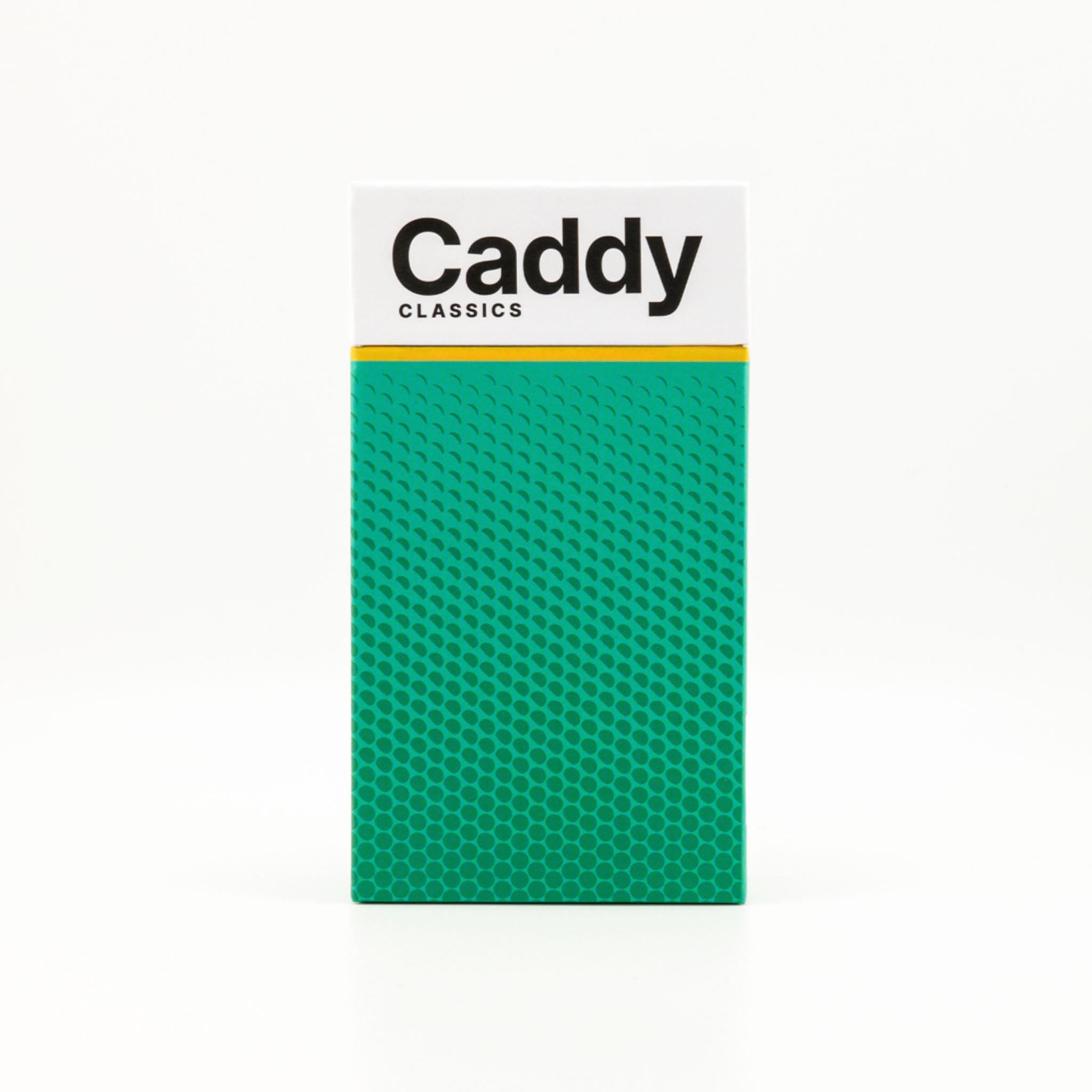 Green textured product with 'Caddy Classics' branding on a white background